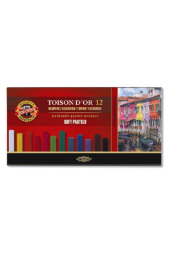 Estojo Giz Pastel Seco Carre C/12 8582 Koh-i-noor